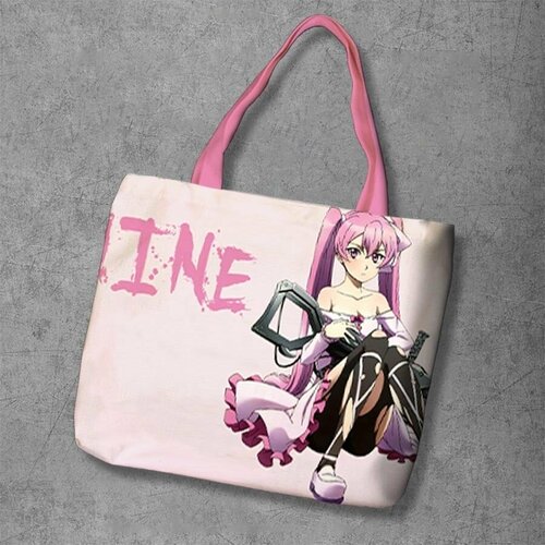 фото Сумка шоппер anime dakimakura, фактура рельефная, мультиколор