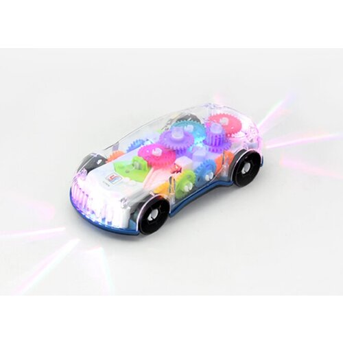 фото Машинка прозрачная с шестеренками, световые и звуковые эффекты toysa
