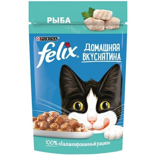 Влажный корм, Felix, рыба, 75 г