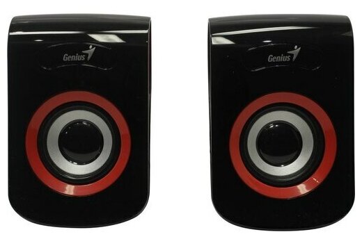 Колонки компьютерные Geinus SP-Q180, 2.0, 2 x 3W RMS, USB-power, Red