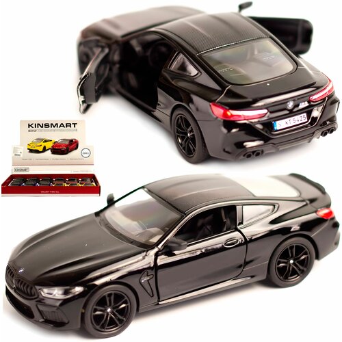 Металлическая машинка Kinsmart 1:34 «BMW M8 Competition Coupe» KT5425D, инерционная / Черный