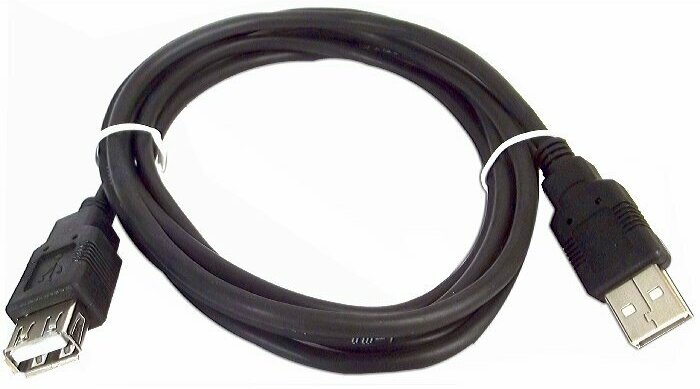 Удлинитель USB2.0 Am-Af Гарнизон GCC-USB2-AMAF-1.8M - кабель 1.8 метра, чёрный