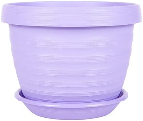 Горшок для цветов Liveingreen "Толедо", пластмассовый, 3 л, диаметр 20 см, цвет Лавандовый