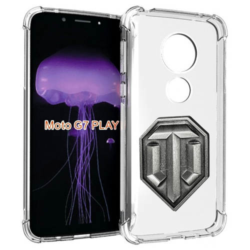 Чехол MyPads world-of-tanks мужской для Motorola Moto G7 Play задняя-панель-накладка-бампер
