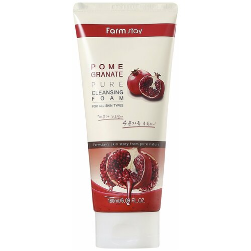 Гранатовая пенка для умывания Pomegranate Pure Cleansing Foam, FarmStay, 8809317289618