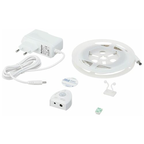 Лента светодиодная SMD 3528 (61649) 3000К 3 Вт 100-240 В 1,2 м с датчиком движения комплект 636489