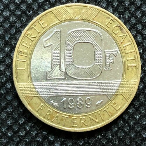 Монета Франция 10 Франков 1989 год №2-7 монета франция 10 франков 1989 год 2 7