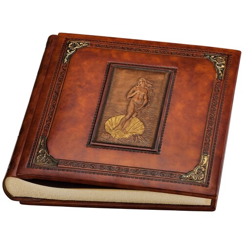 Фотоальбом FLORENTIA Angie oro Venere, 30x30 см, кожа, 50 листов, Италия.