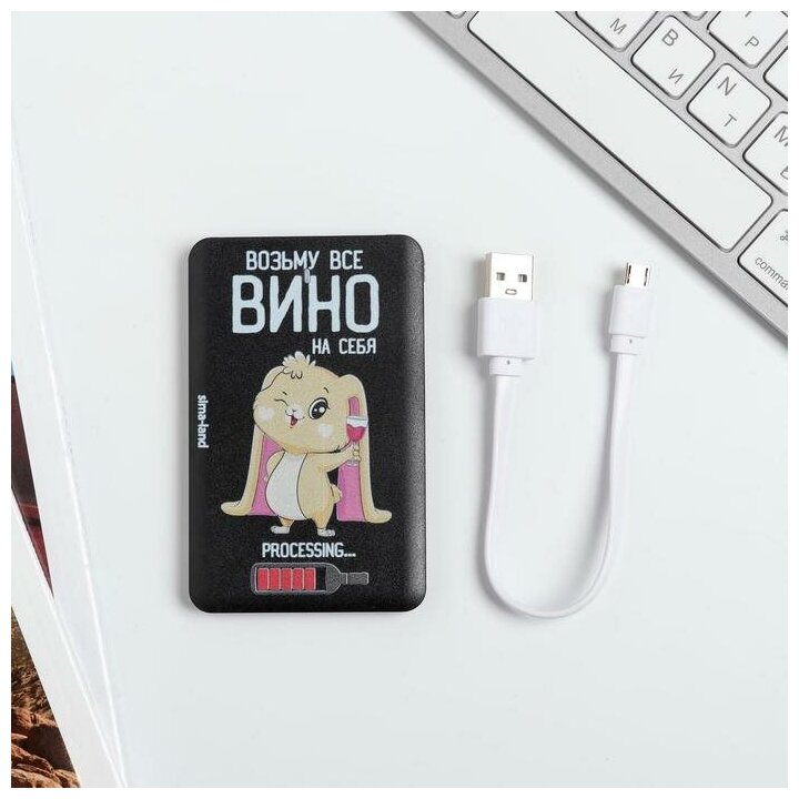 Like me Зарядное устройство «Возьму все вино на себя», 2500 mAh, 6 х 9,5 см