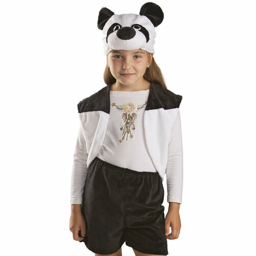 Детский карнавальный костюм Панда, 3 предмета, рост 122-128 см