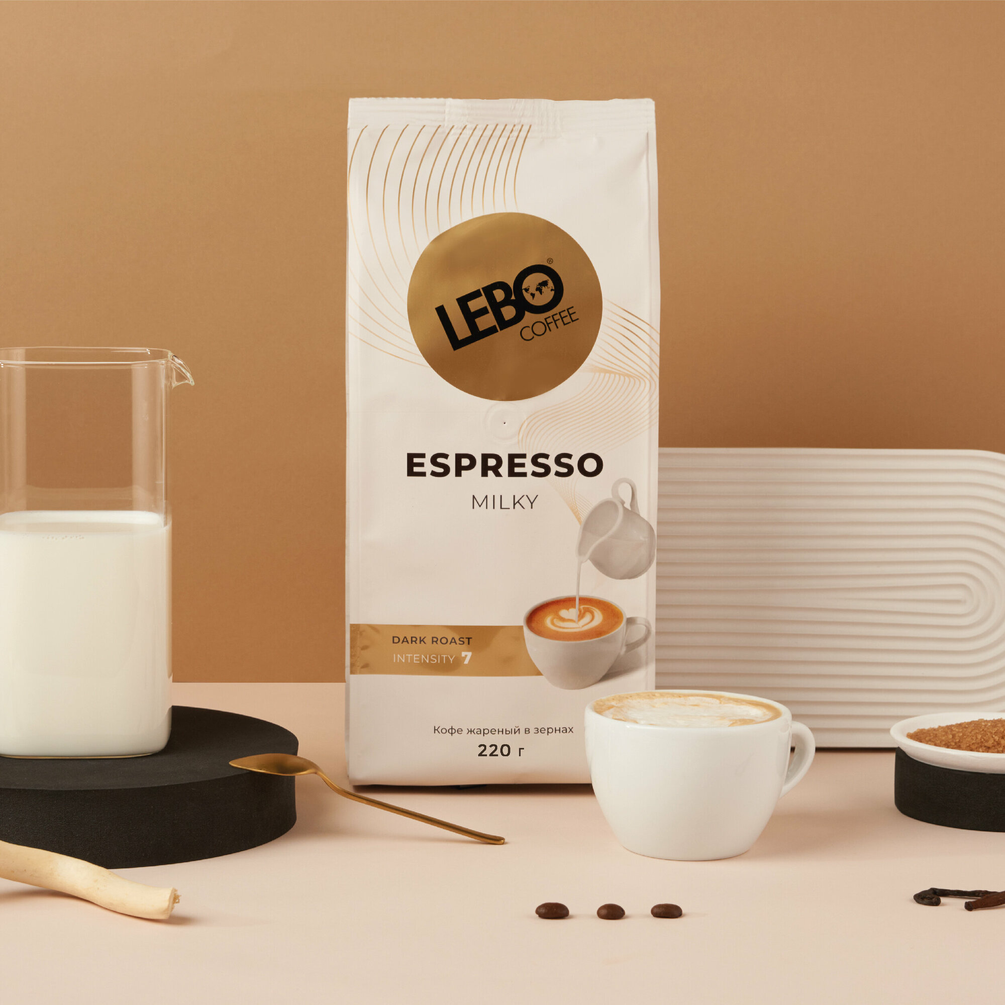 Кофе в зернах Lebo Espresso Milky, 1 кг - фото №7