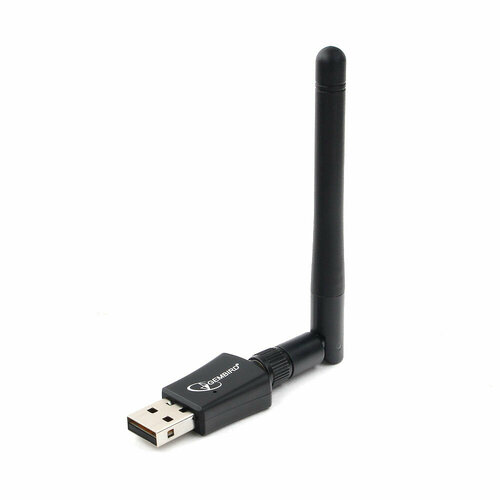 Wi-Fi адаптер Gembird WNP-UA-009, черный адаптер wi fi rezer w3 802 11n usb2 0 до 150mbit чипсет mt7601u