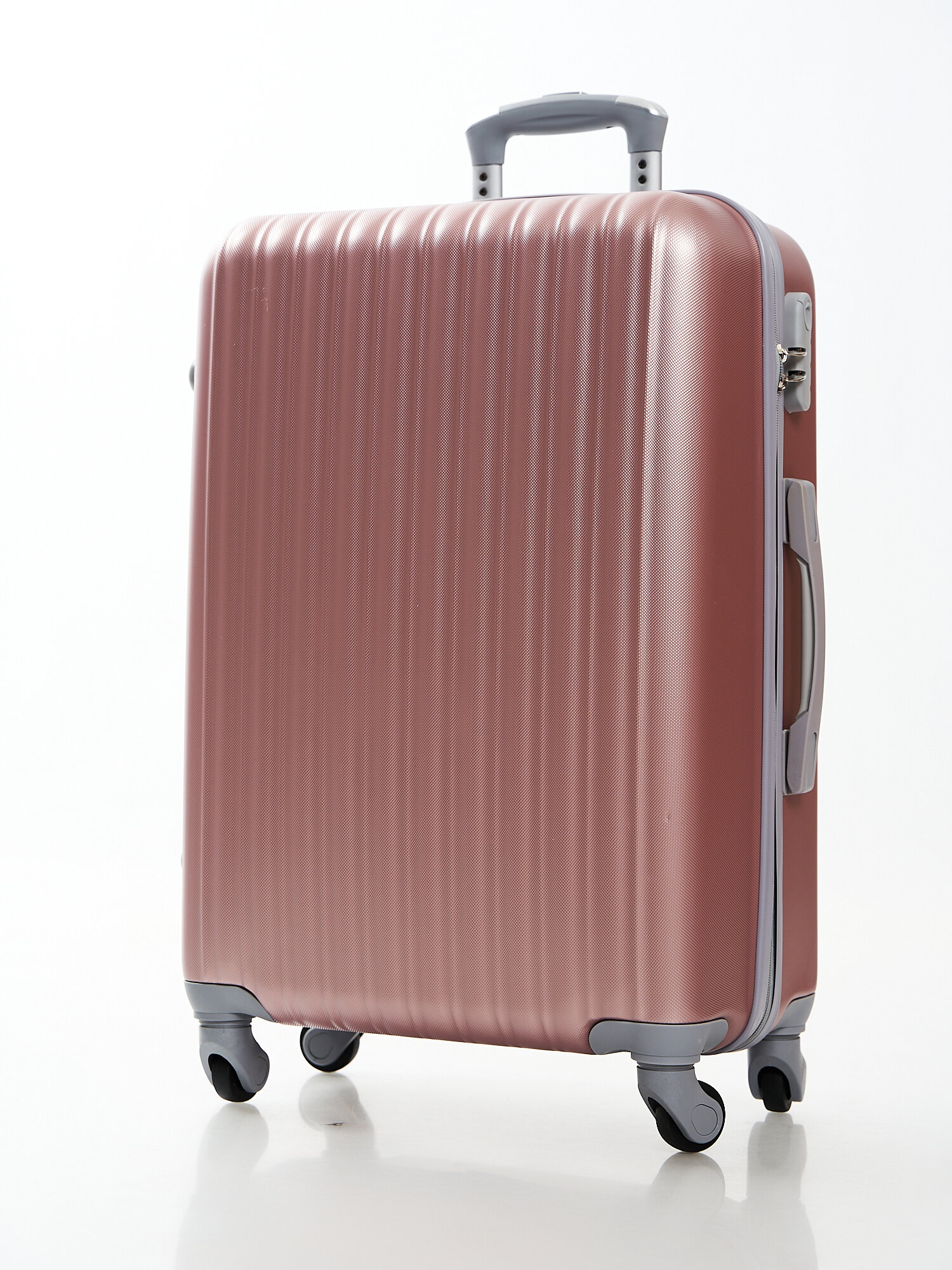 фото Чемодан пластиковый King of king, цвет Пудра, размер М