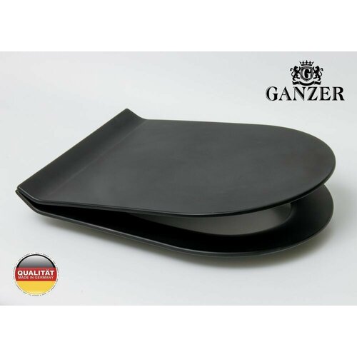 Крышка для унитаза с микро круглый черный д415ммш365мм GANZER 4214₽