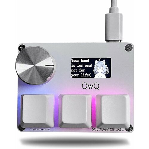 SayoDevice OSU O3C мини механическая клавиатура розового цвета, Black