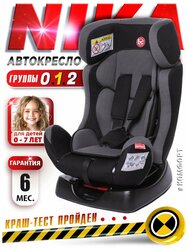Baby Care Детское автомобильное кресло Nika гр 0+/I/II, 0-25кг, (0-7 лет) Черный/паутинка
