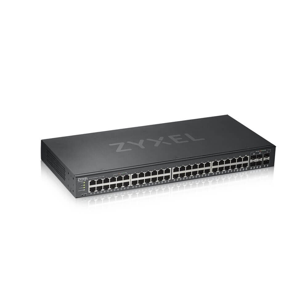 Коммутатор ZYXEL GS1920-48v2 Hybrid Smart switch Zyxel Nebula Flex, 44xGE, 4xCombo (SFP/RJ-45), 2xSFP, Standalone / cloud management
