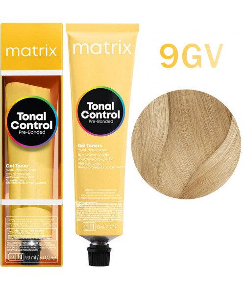 Matrix Tonal Control - Гелевый кислотный Тонер 9GV очень светлый блондин золотисто-перламутровый 90 мл