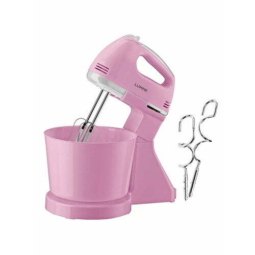 Миксер кухонный стационарный с чашей, с насадками, 2л, 300Вт