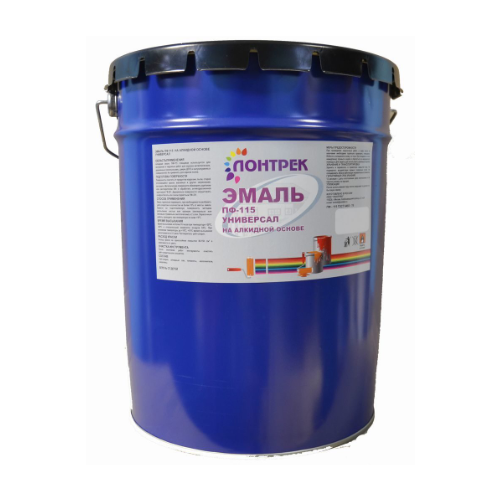 Эмаль ПФ-115 Lontrek 20кг Белая, Универсальная для Внутренних и Наружных Работ / Лонтрек.