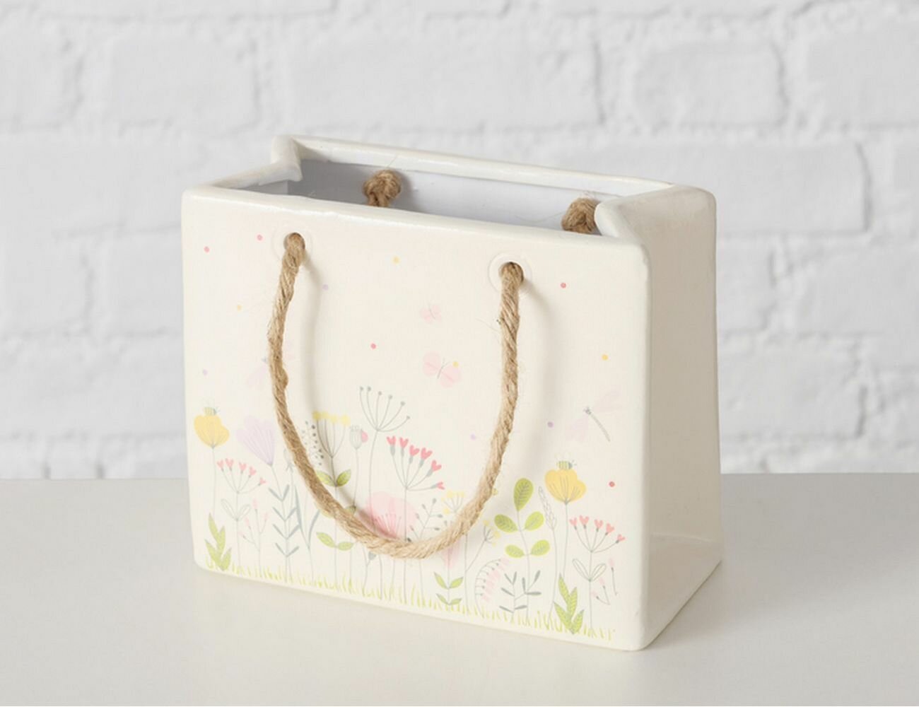 Декоративное кашпо весна керамика 15х12 см Boltze 2043763