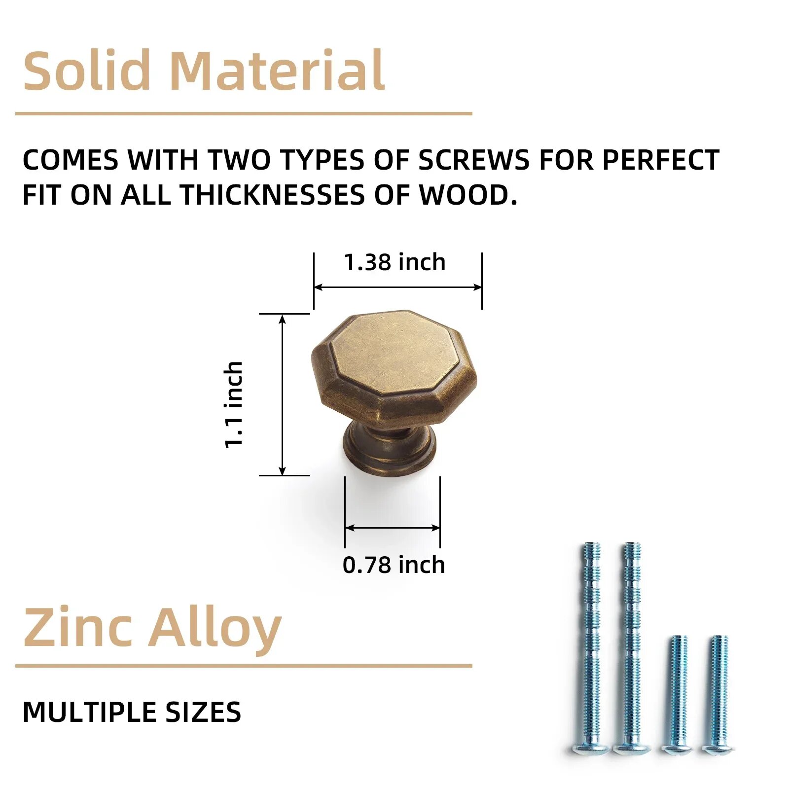 Ручки для шкафов Гу-Ки антикварная латунь 5 дюймов 6 pcs, RB-knob