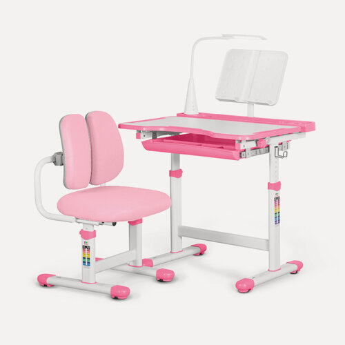 Изображение товара Парта для школьника и стул BD-23 Pink мягкое кресло с регулировкой глубины сиденья ширина столешницы 70 см