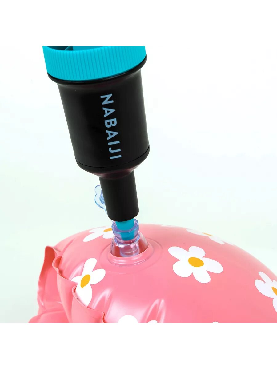 Изображение Нарукавники детские Nabaiji FLOWERS, розовые, ПВХ, EN 13138-1