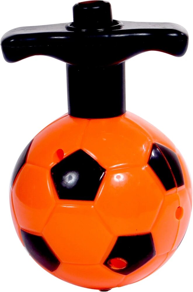 Юла волчок Мяч 75 см черно-оранжевый с ключом пластик 5524976