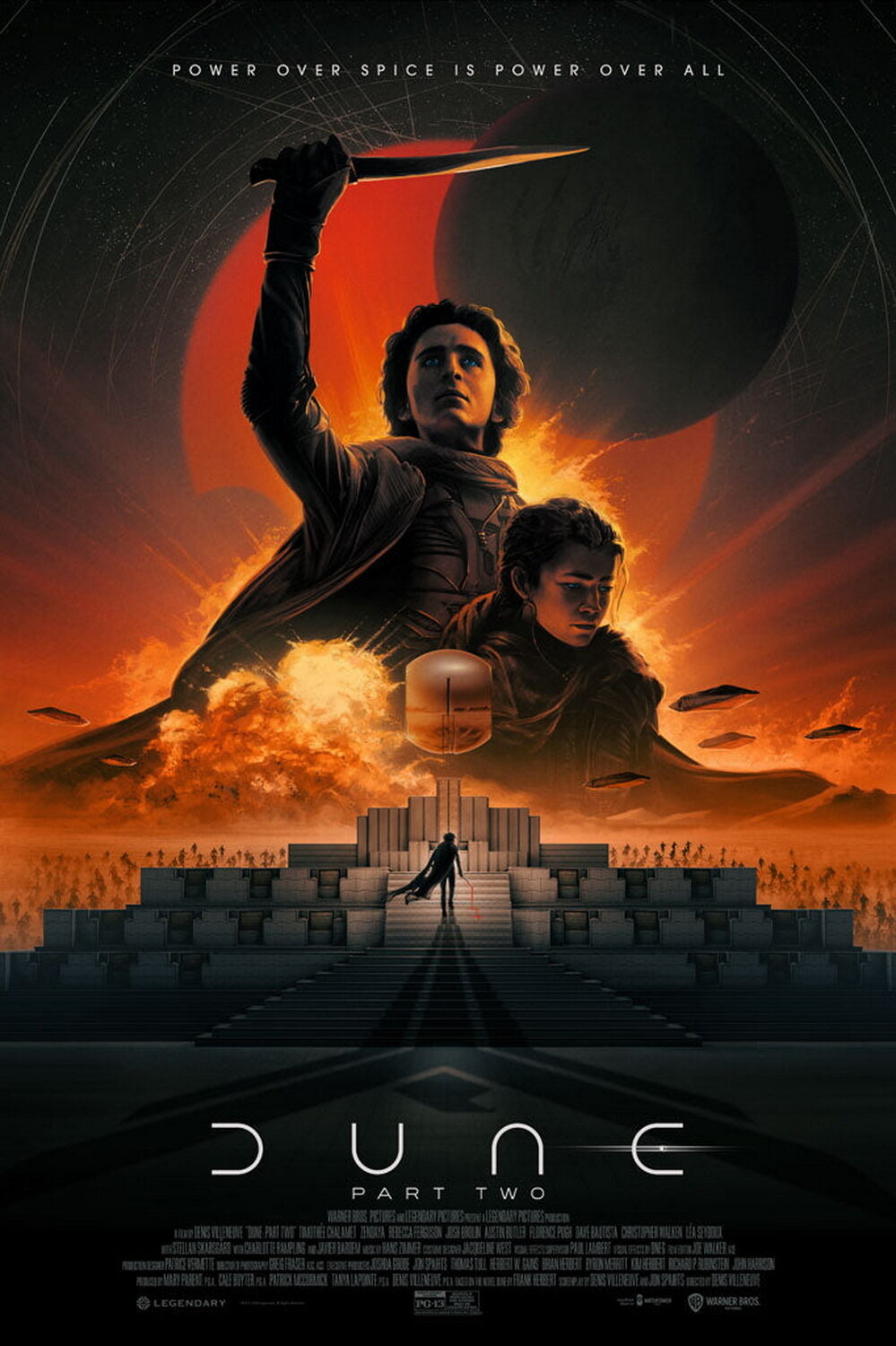 Плакат постер **Дюна: Часть вторая Dune: Part Two 2024** на бумаге размер 21х30см