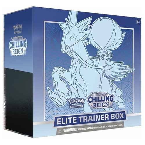 Покемон карты коллекционные: Набор Pokemon Elite Trainer Box издания Sword and Shield Chilling Reign - Ice Rider Calyrex на английском