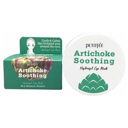 Petitfee Artichoke Soothing Hydrogel Eye Mask гидрогелевая маска с экстрактом артишока petitfee artichoke soothing hydrogel face mask 3 шт