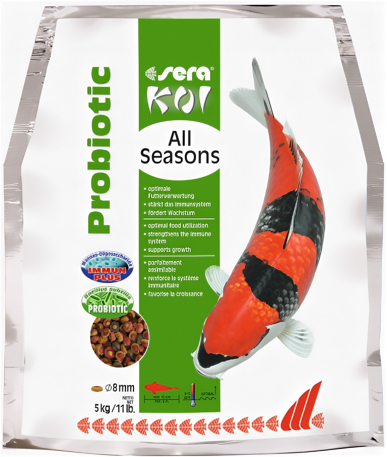 Корм для прудовых рыб Sera Koi All Seasons Probiotic 5 кг.