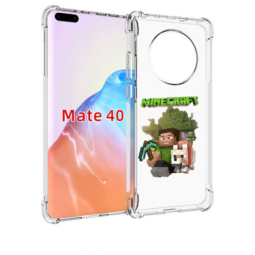 Чехол MyPads Майнкрафт детский для Huawei Mate 40 / Mate 40E задняя-панель-накладка-бампер