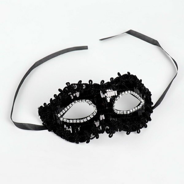 Карнавальная маска "Венеция", цвет чёрный