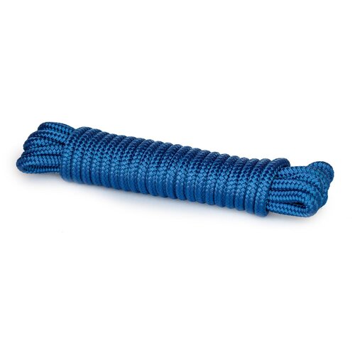Шнур плетеный швартовый 12 мм, синий, 2100 кг, 9 м