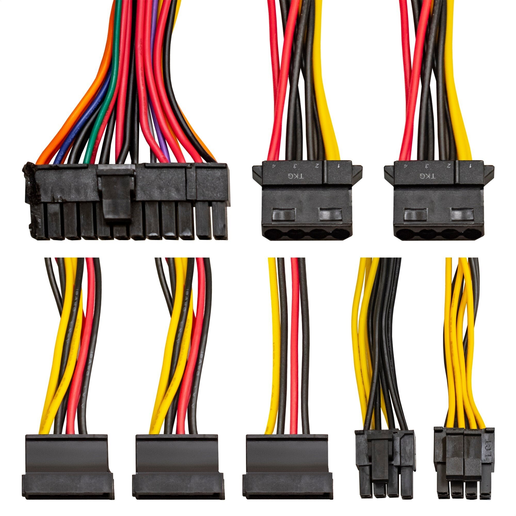 Блок питания ATX Exegate ES261571RUS-S 650W, SC, 12cm fan, 24p+4p, 6/8p PCI-E, 3*SATA, 2*IDE, FDD + кабель 220V с защитой от выдергивания - фото №6