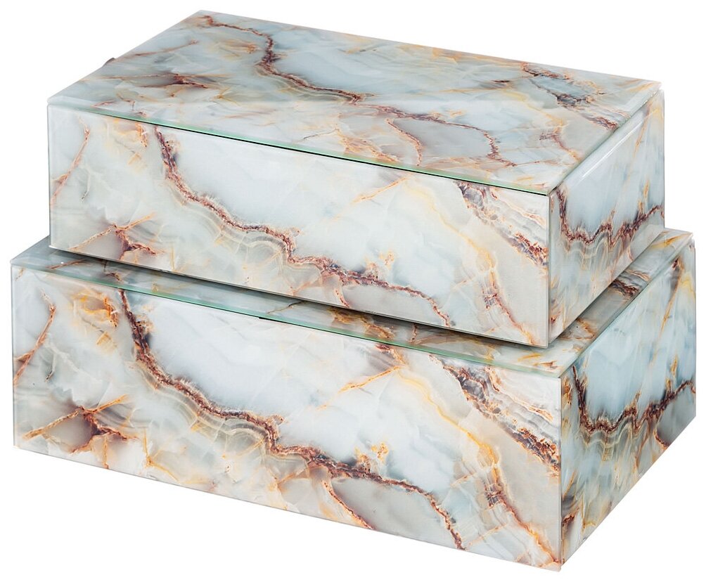 фото Набор шкатулок из 2-х шт мрамор Lefard (175174)