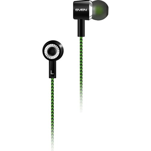 Наушники SVEN E-107 черный-зеленый внутриканальные стерео 117800₽
