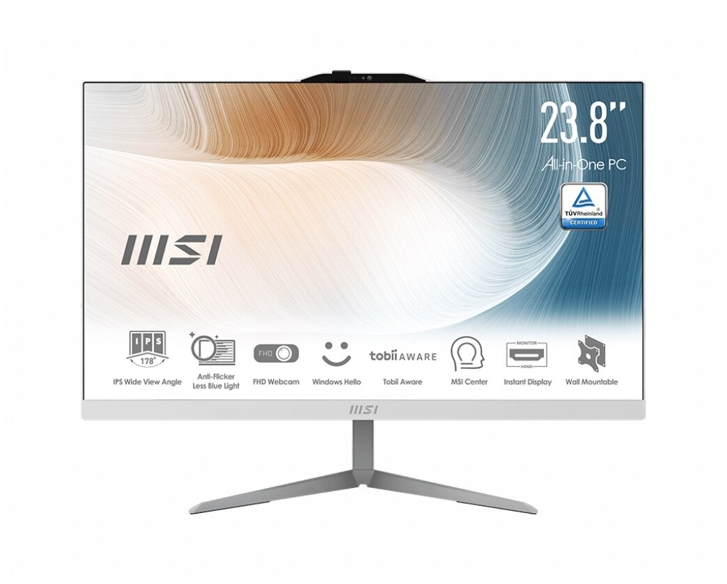 Моноблок 23.8 MSI Pro AP243TP 12M-067RU 1920 x 1080 Multi Touch Intel Core i5-12400 16Gb SSD 512 Gb Intel UHD Graphics Windows 11 Professional черный