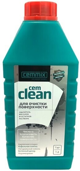 Удалитель высолов и остатков раствора Cemmix CemClean, концентрат, 1 л