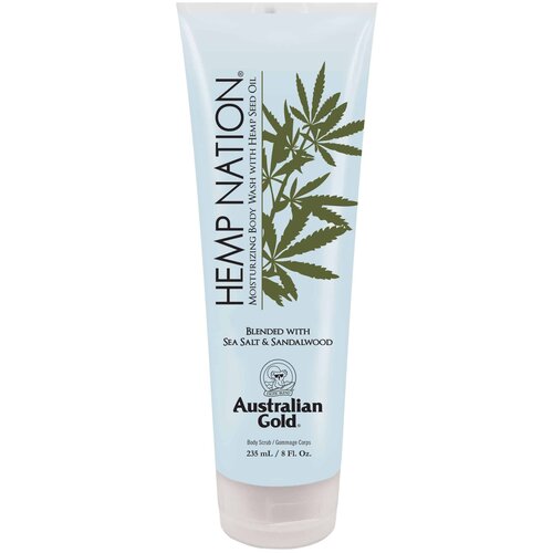 Australian Gold Hemp Nation Sea Salt & Sandalwood, гель для душа гель для душа hemp nation peach