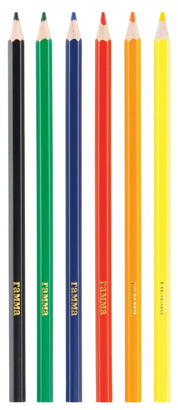 Набор карандашей Гамма Классические цветные 6 цветов - фото №15