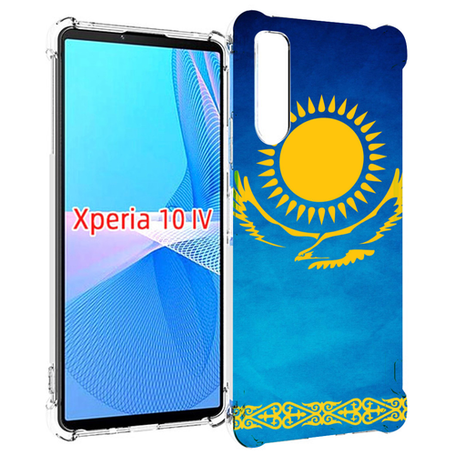 Чехол MyPads герб и флаг казахстана для Sony Xperia 10 IV (10-4) задняя-панель-накладка-бампер