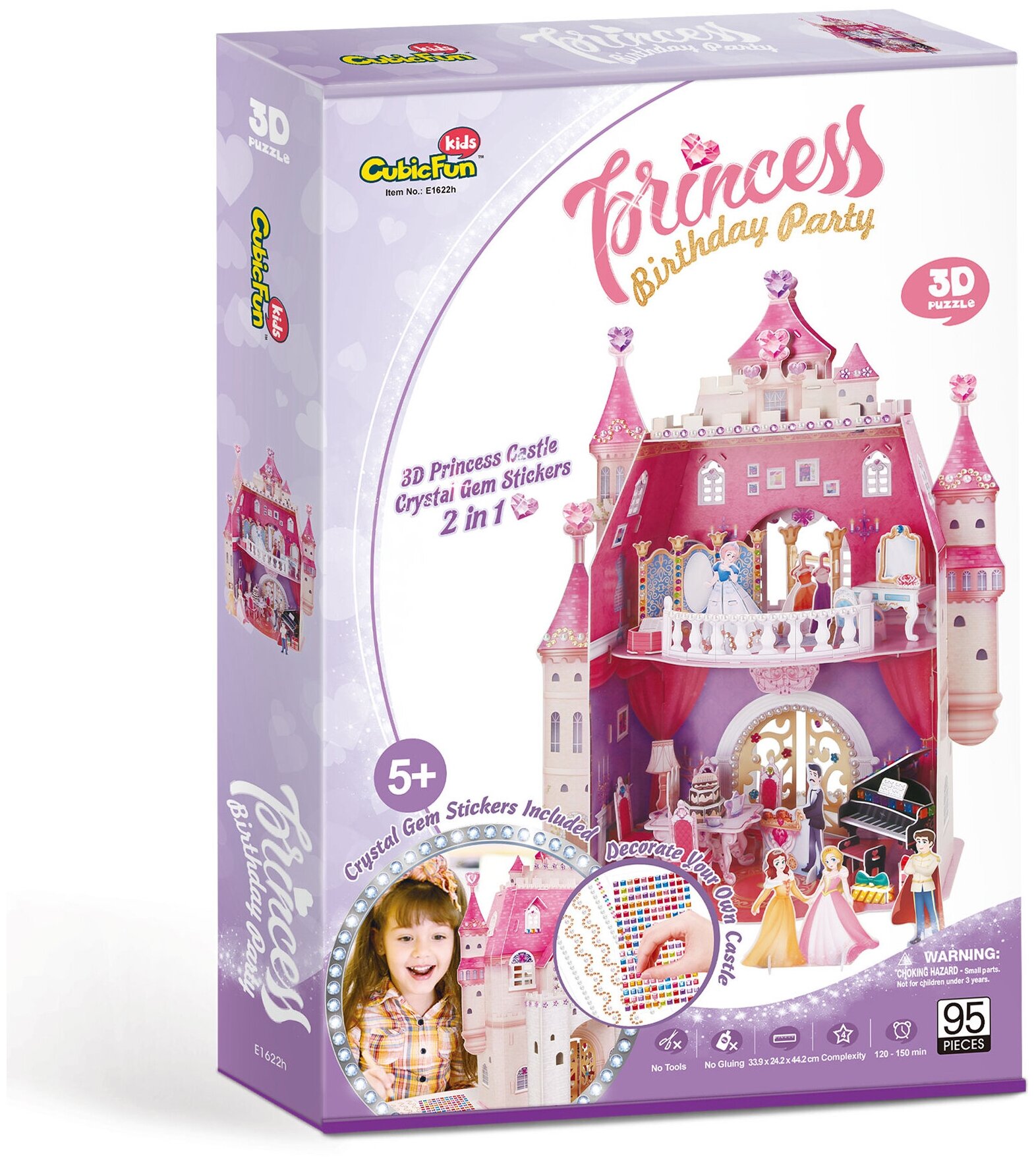 3D пазл CubicFun День рождения принцессы, 95 деталей