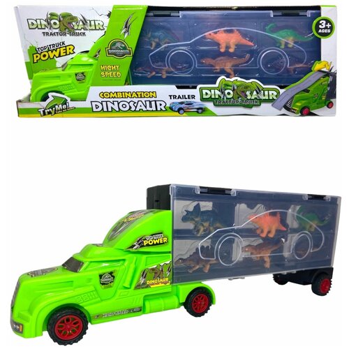 Игровой набор Автовоз с динозаврами игровой набор поезд экспресс с динозаврами