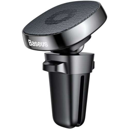 Автомобильный держатель Baseus Privity Series Pro Air Outlet Magnet Bracket (Genuine Leather) Black (SUMQ-PR01)