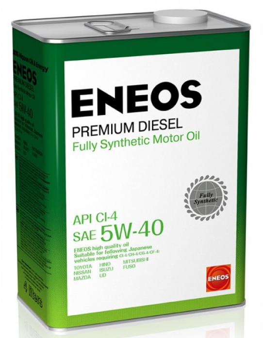 Масло моторное ENEOS Premium Diesel CI-4 5W40 4 л 8809478943077