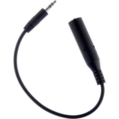 Аудио кабель переходник адаптер GSMIN Maple3 Mini Jack 3.5 мм 3 pin (M) - Jack 6.35 мм (F) джек 20 см (Черный) аудио разветвитель переходник mini jack 3 5 мм m 2x jack 6 3 мм f gsmin rt 183 адаптер черный