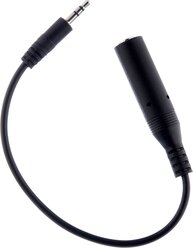 Аудио кабель переходник адаптер GSMIN Maple3 Mini Jack 3.5 мм 3 pin (M) - Jack 6.35 мм (F) джек 20 см (Черный)